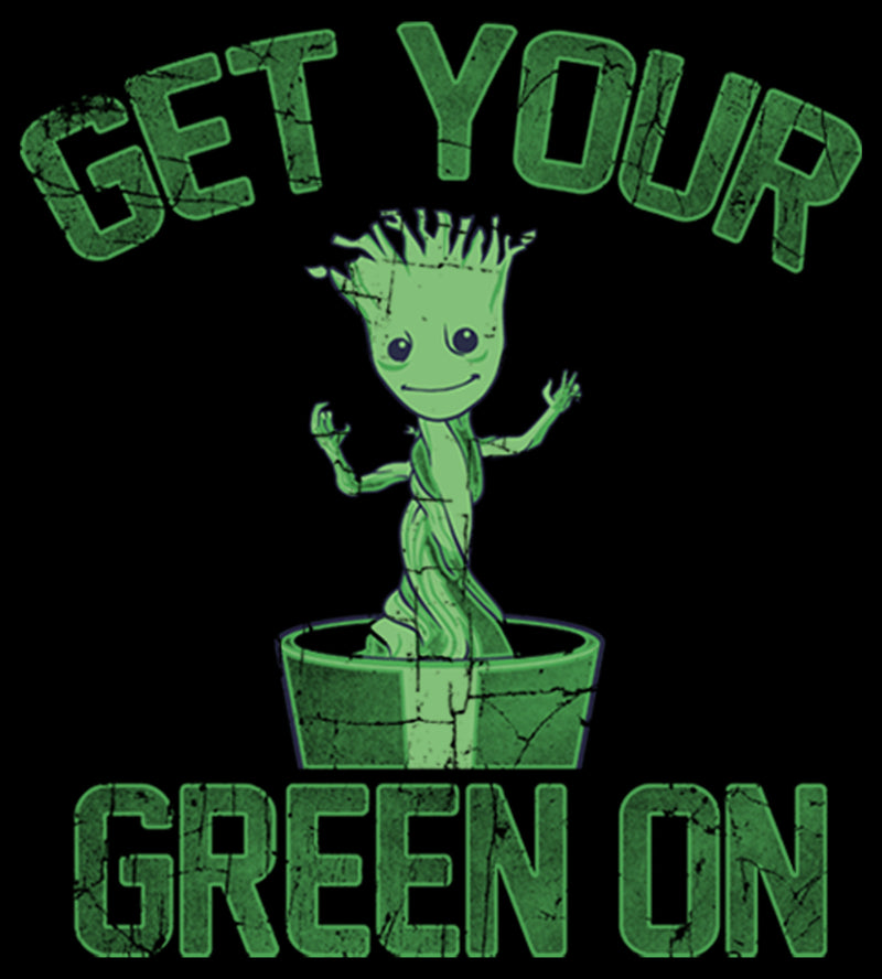 Boy's Marvel Groot St. Patrick's Day Get Your Green On Pull Over Hoodie