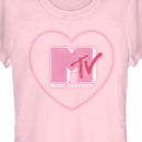 Junior's MTV Valentine's Day Neon Heart Logo T-Shirt