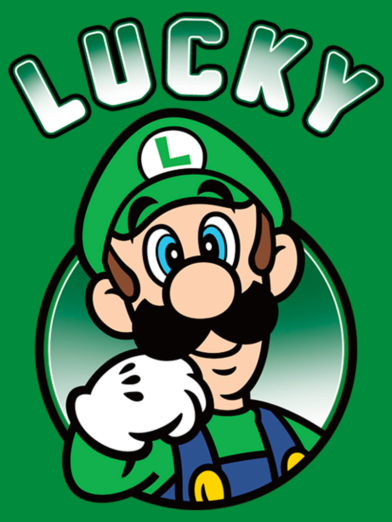 Men's Nintendo Super Mario St. Patrick's Day Lucky Luigi T-Shirt