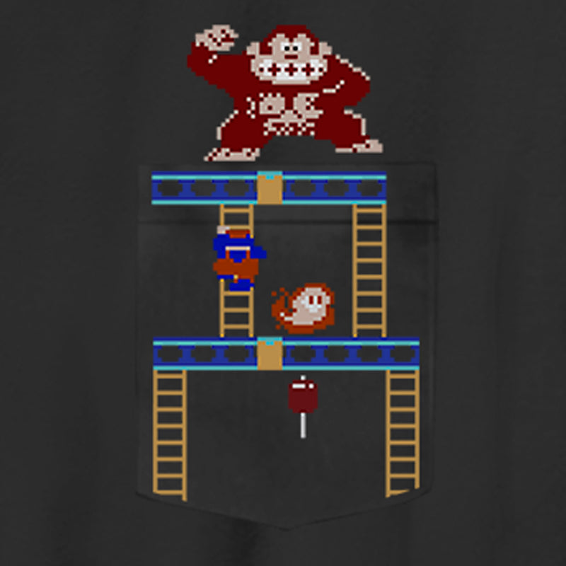 Boy's Nintendo Donkey Kong Ladder Faux Pocket T-Shirt