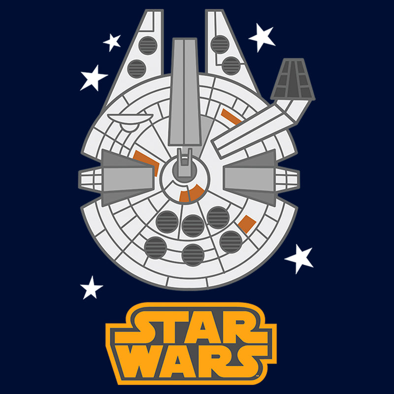 Boy's Star Wars Cartoon Millennium Falcon T-Shirt