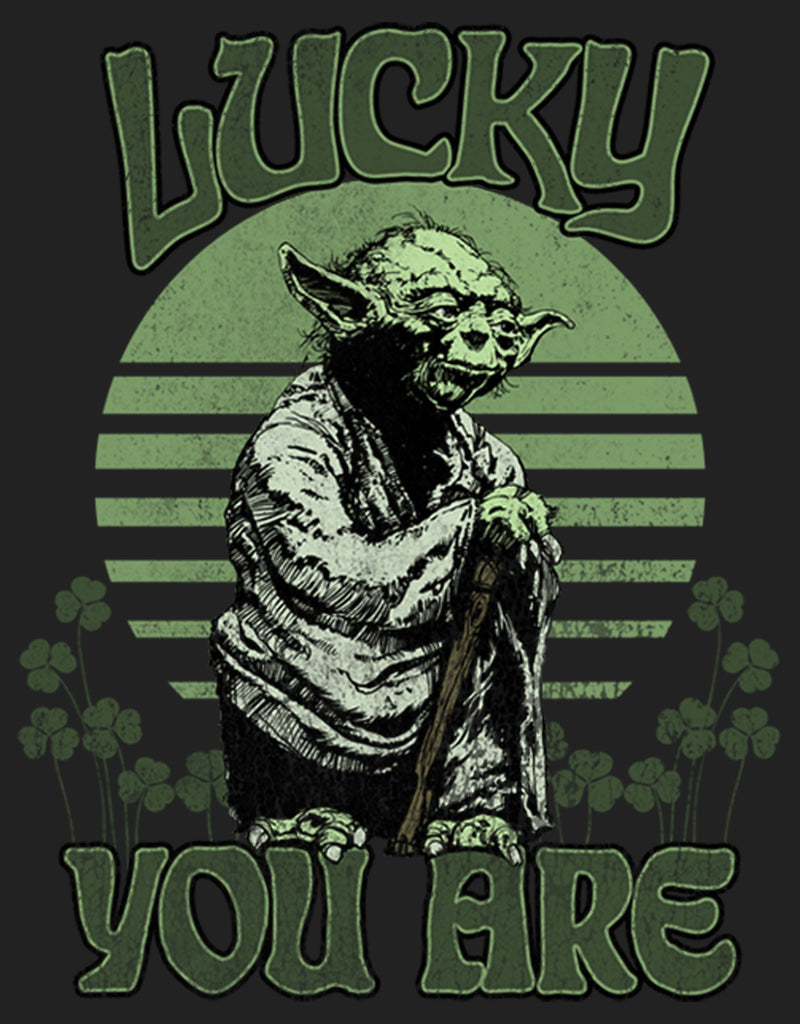 Junior's Star Wars St. Patrick's Day Yoda Lucky You Are Clovers Festival Muscle Tee