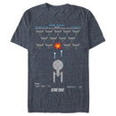 Men's Star Trek Enterprise Pixel Video Game Battle T-Shirt