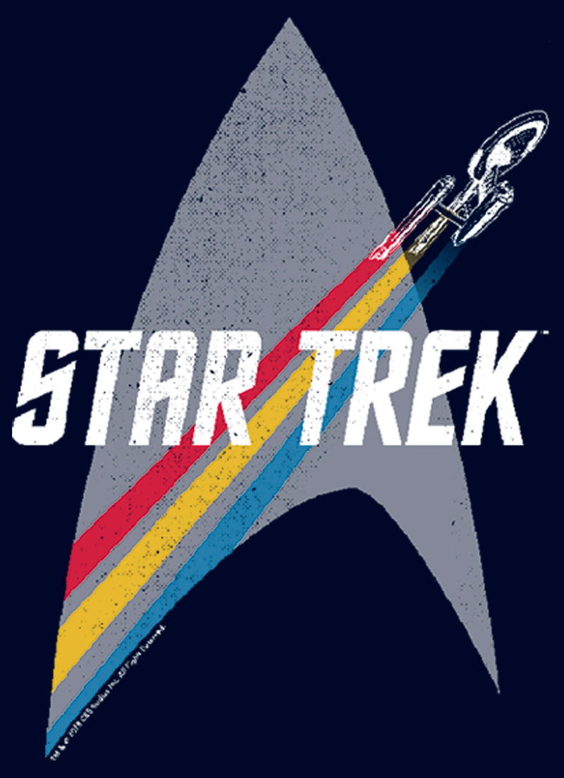 Men's Star Trek Enterprise Starfleet Rainbow Streak Pull Over Hoodie
