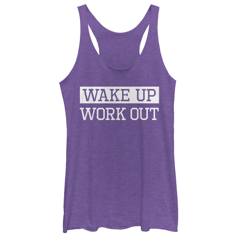 Women's CHIN UP Wake Up Work Out Racerback Tank Top