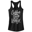 Junior's CHIN UP Coffee and Vinyl Racerback Tank Top
