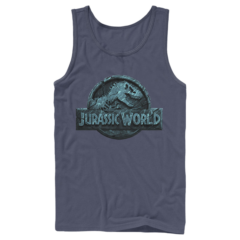 Men's Jurassic World Water Ripple Logo Tank Top