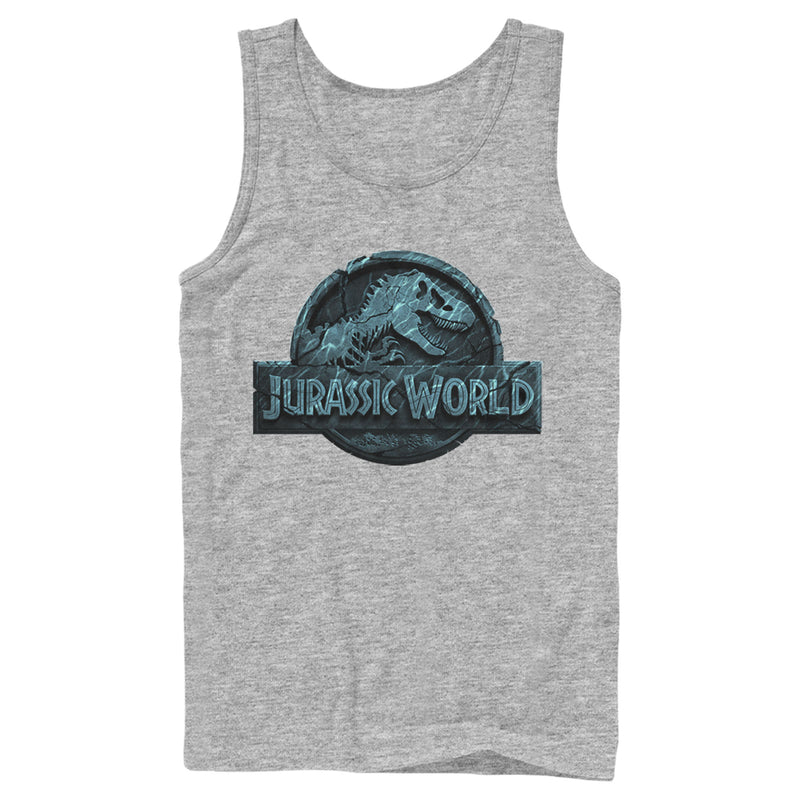 Men's Jurassic World Water Ripple Logo Tank Top