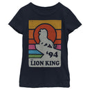 Girl's Lion King Retro Rainbow '94 Silhouette T-Shirt