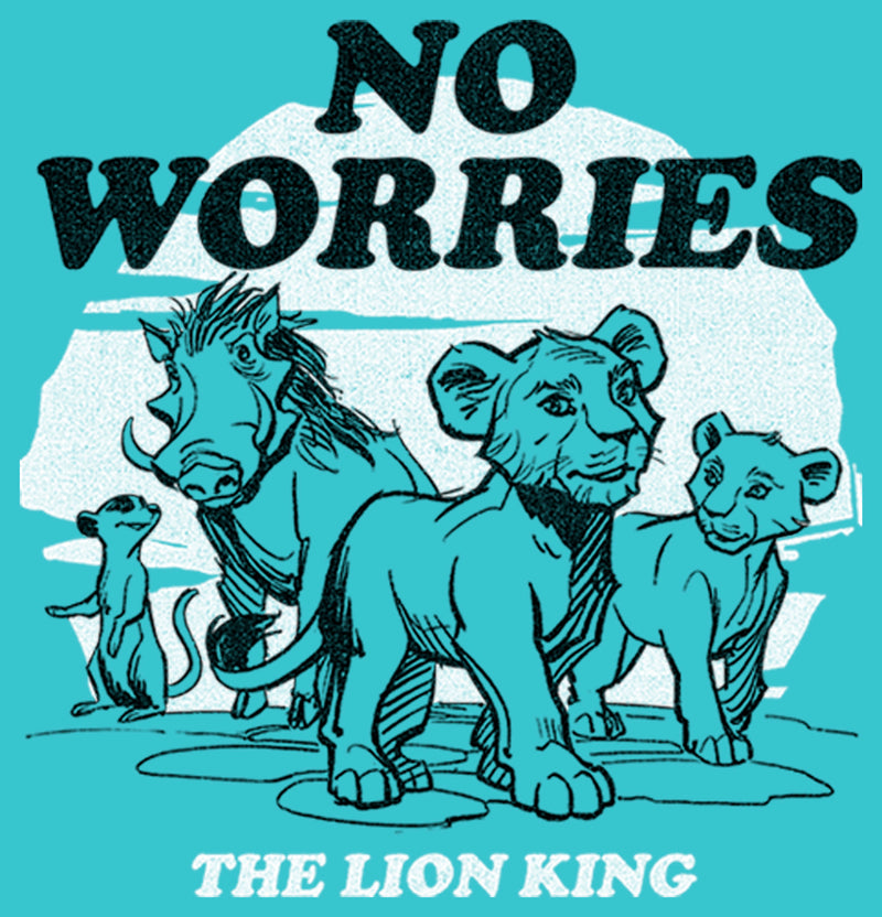 Girl's Lion King No Worries Cartoon T-Shirt