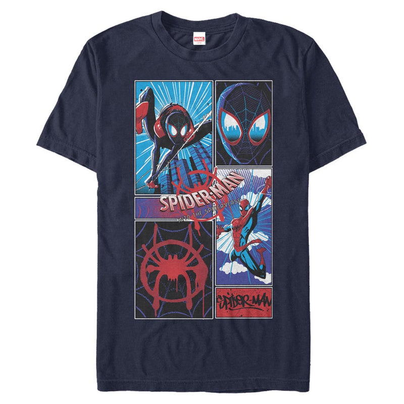 Men's Marvel Spider-Man: Into the Spider-Verse Modern Panels T-Shirt