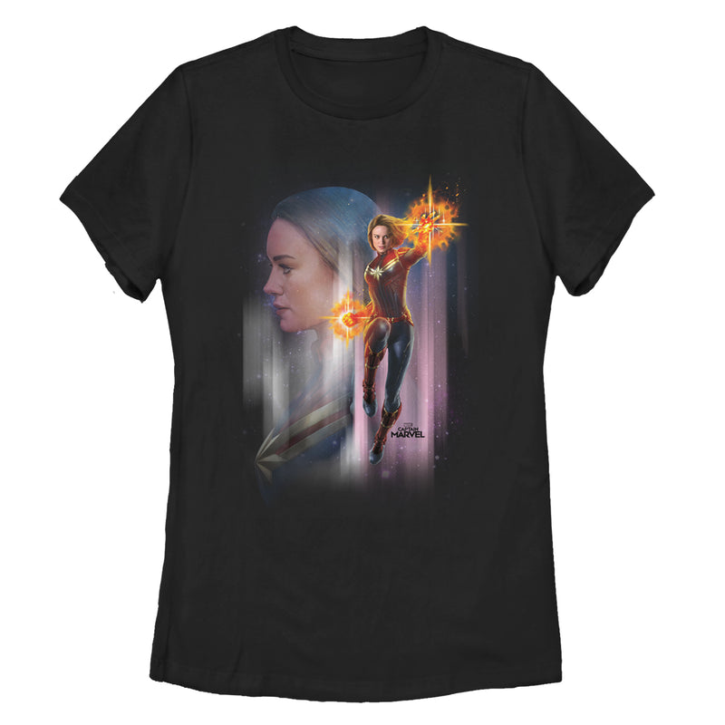 Women's Marvel Captain Marvel Galactic Profile T-Shirt