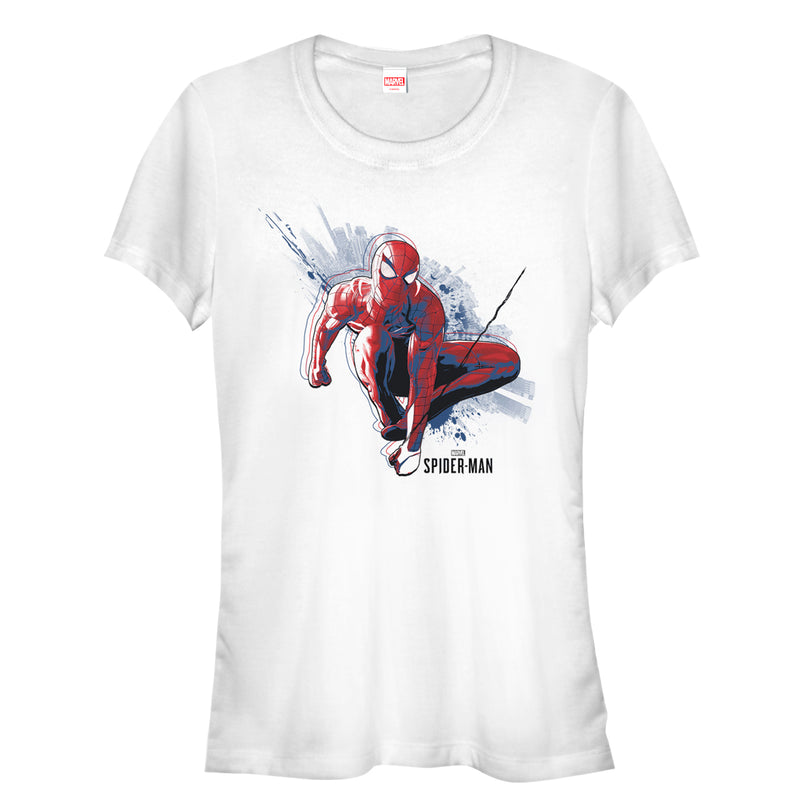 Junior's Marvel Gamerverse Spider-Man City T-Shirt