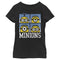 Girl's Despicable Me Minions Big Face Grid T-Shirt