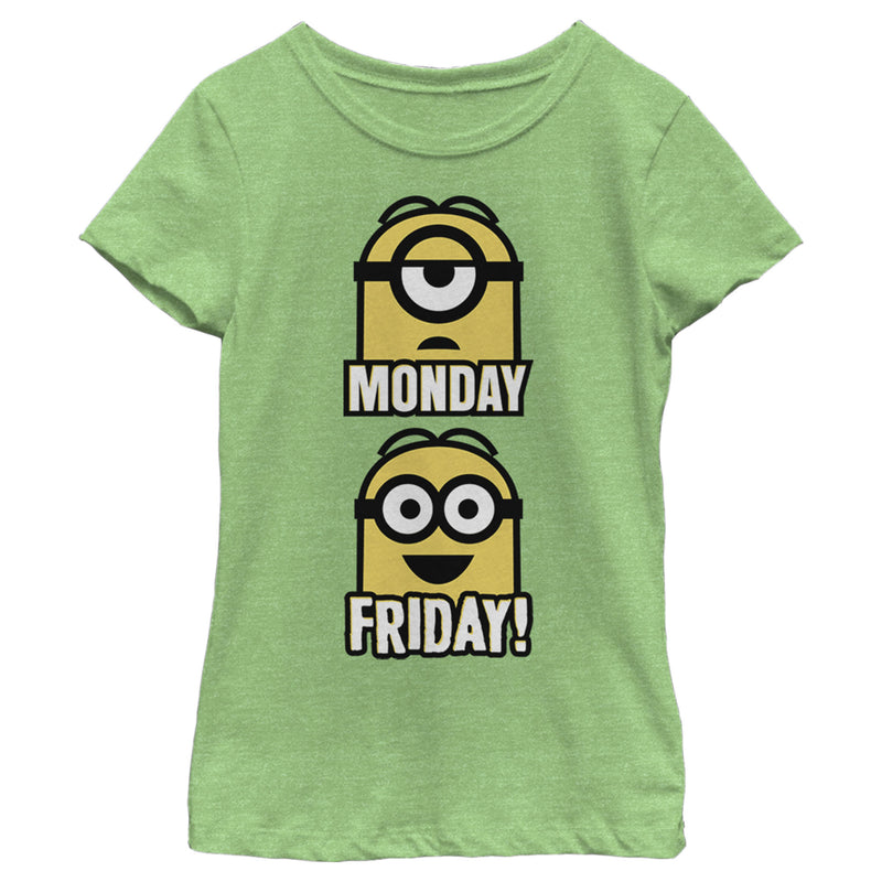 Girl's Despicable Me Minions Monday Friday T-Shirt