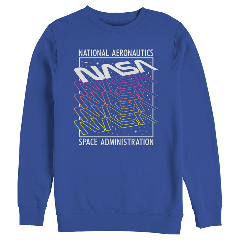 Men's NASA Logo Starry Repeat Sweatshirt