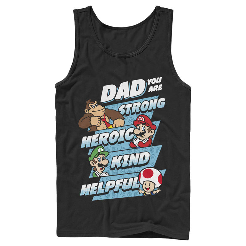 Men's Nintendo Father's Day Mario Dad Qualities Tank Top