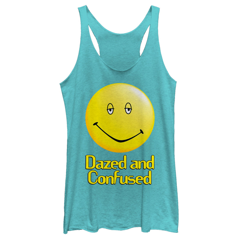 Women's Dazed and Confused Big Smiley Logo Racerback Tank Top