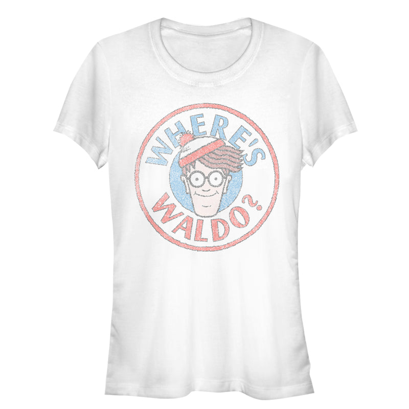 Junior's Where's Waldo Retro Character Circle T-Shirt