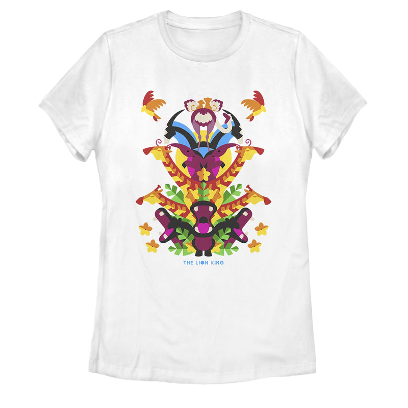Women's Lion King Artistic Animal Pyramid T-Shirt