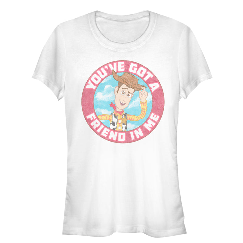 Junior's Toy Story Friend in Me Woody Circle T-Shirt