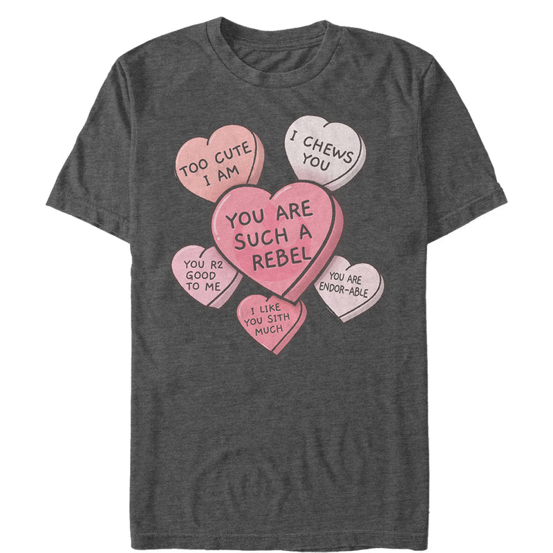 Men's Star Wars Valentine Galactic Candy Hearts T-Shirt