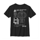 Boy's Star Trek: The Next Generation Enterprise Galaxy Class NCC-1701-D Schematics T-Shirt