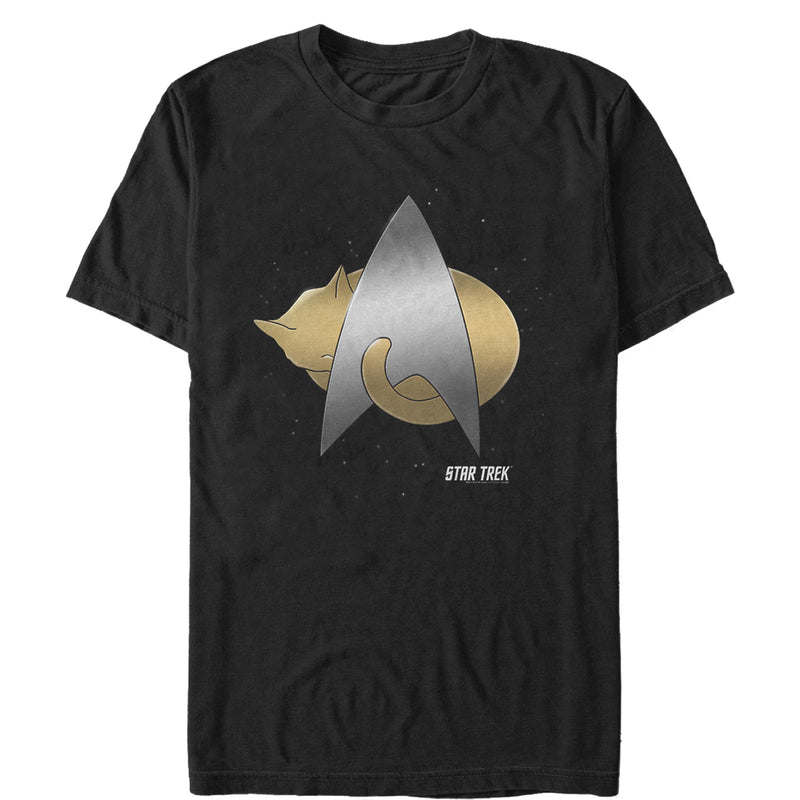 Men's Star Trek: The Next Generation Starfleet Cozy Cat Emblem T-Shirt