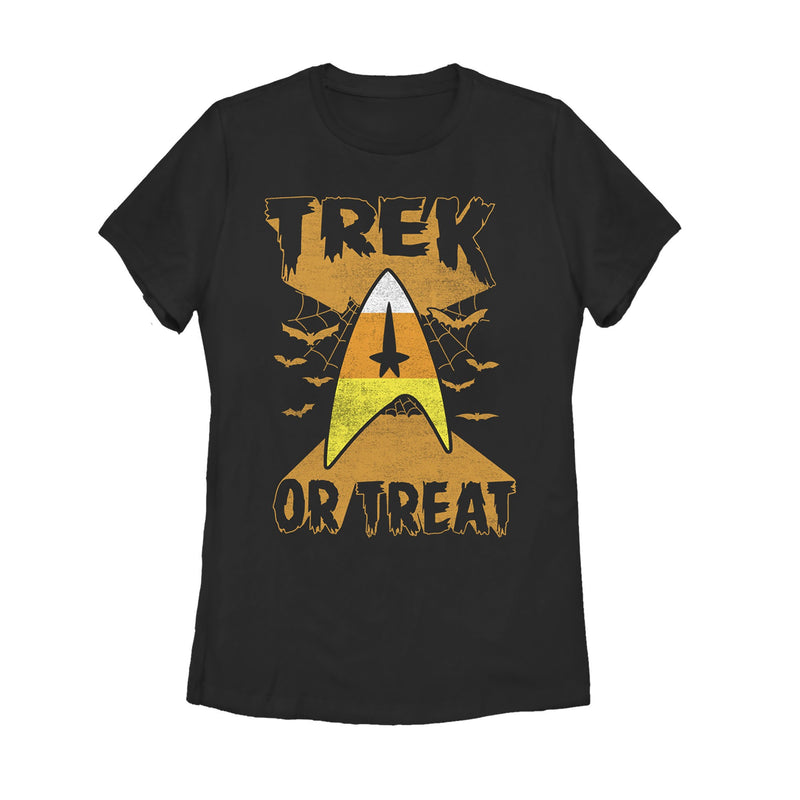 Women's Star Trek Halloween Trek or Treat Candy Corn T-Shirt