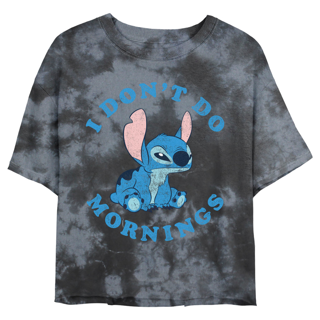 Girl's Lilo & Stitch I Don't Do Mornings Stitch Distressed T-Shirt – Fifth  Sun