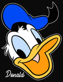 Junior's Mickey & Friends Donald Duck Big Face Cowl Neck Sweatshirt