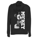 Junior's Mickey & Friends Retro Leaning Cowl Neck Sweatshirt