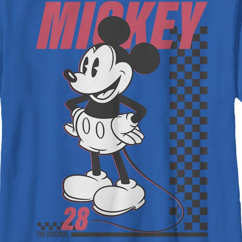 Boy's Mickey & Friends 28 Checkered Mickey T-Shirt