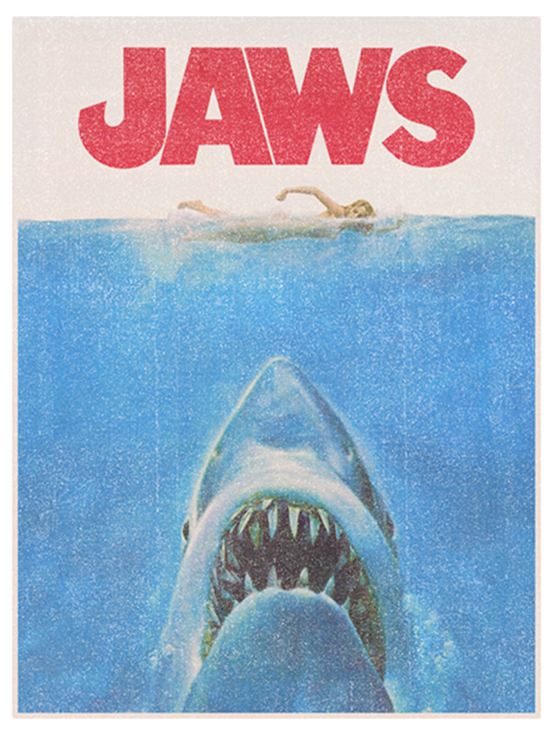 Men's Jaws Retro Distressed Poster T-Shirt