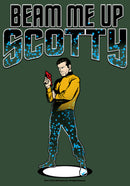 Junior's Star Trek Cartoon Kirk Beam Me Up Scotty Transporter Festival Muscle Tee