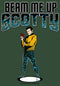 Junior's Star Trek Cartoon Kirk Beam Me Up Scotty Transporter Festival Muscle Tee