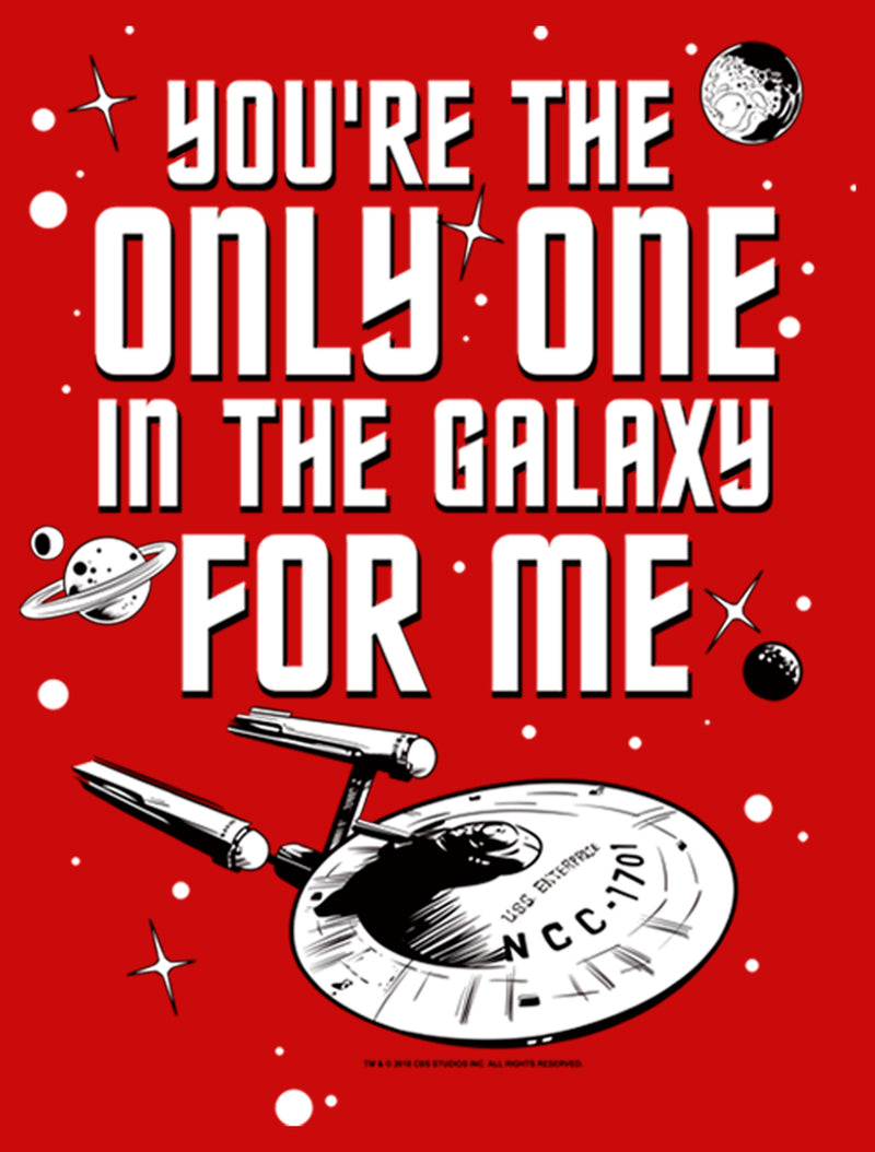 Boy's Star Trek Valentine's Day Your The Only One In The Galaxy For Me T-Shirt
