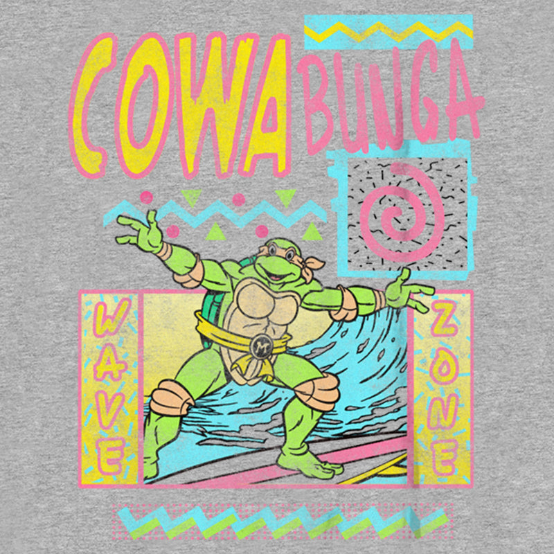 Boy's Teenage Mutant Ninja Turtles Distressed Wave Zone Michelangelo T-Shirt