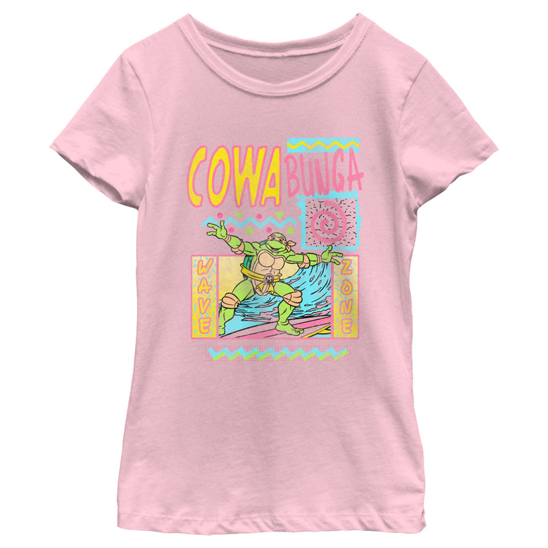 Girl's Teenage Mutant Ninja Turtles Distressed Wave Zone Michelangelo T-Shirt