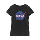 Girl's NASA Cartoon Scrawl Logo T-Shirt