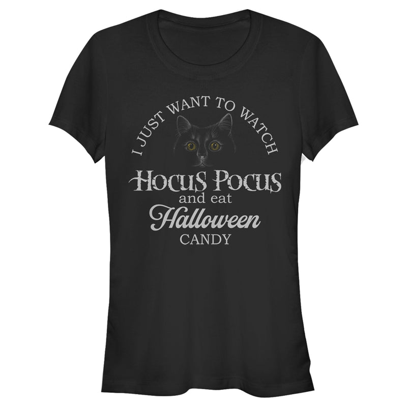 Junior's Hocus Pocus Just Want to Eat Halloween Candy T-Shirt