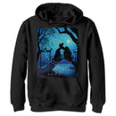 Boy's Lady and the Tramp Kissing in the Moonlight Silhouette Pull Over Hoodie