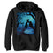Boy's Lady and the Tramp Kissing in the Moonlight Silhouette Pull Over Hoodie