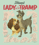 Girl's Lady and the Tramp Retro Movie Cover T-Shirt