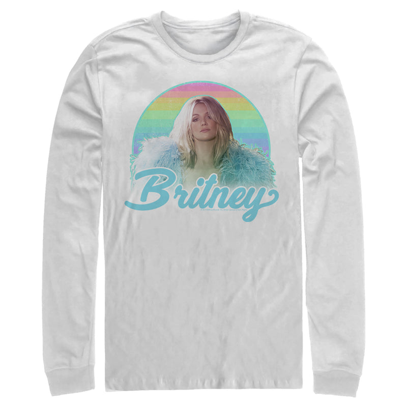 Men's Britney Spears Rainbow Star Long Sleeve Shirt