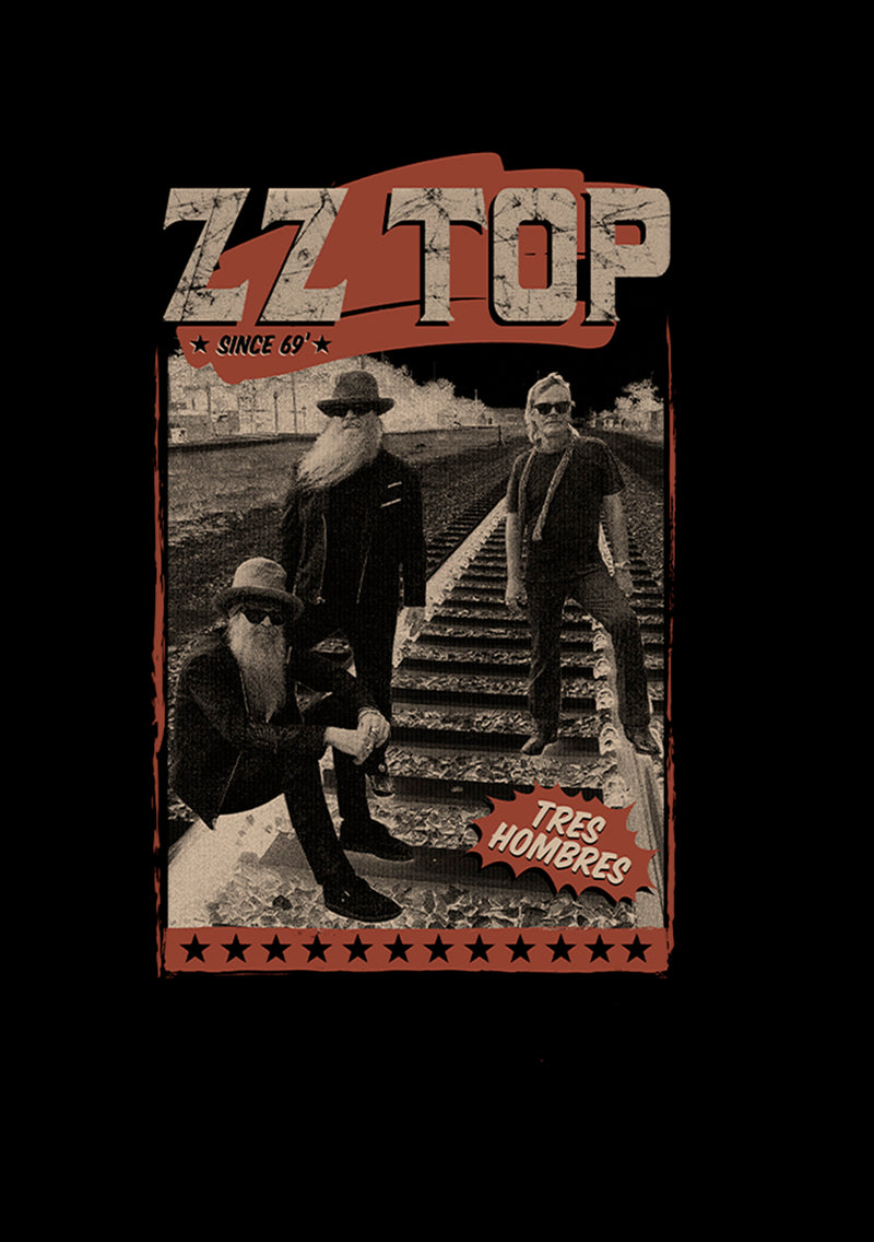 Men's ZZ TOP Tres Hombres Poster T-Shirt