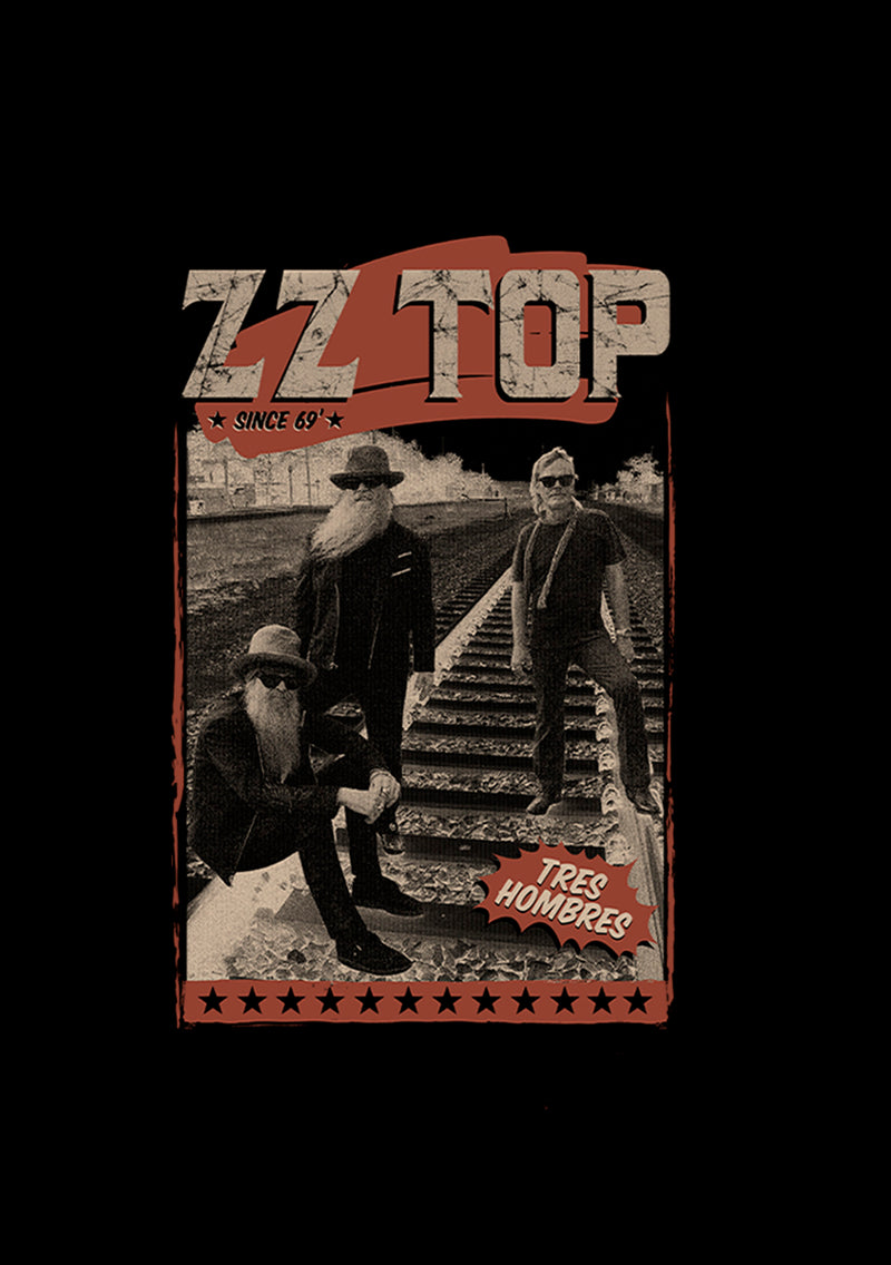 Junior's ZZ TOP Tres Hombres Poster T-Shirt