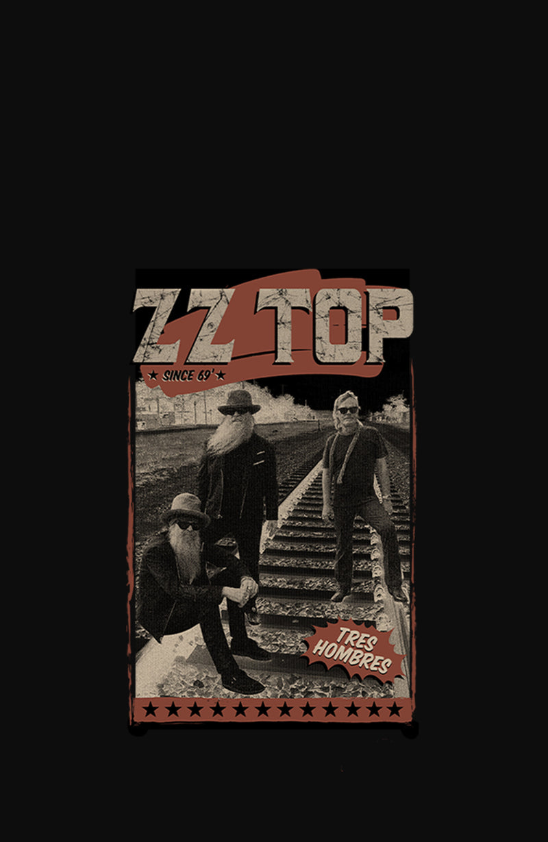 Junior's ZZ TOP Tres Hombres Poster Racerback Tank Top