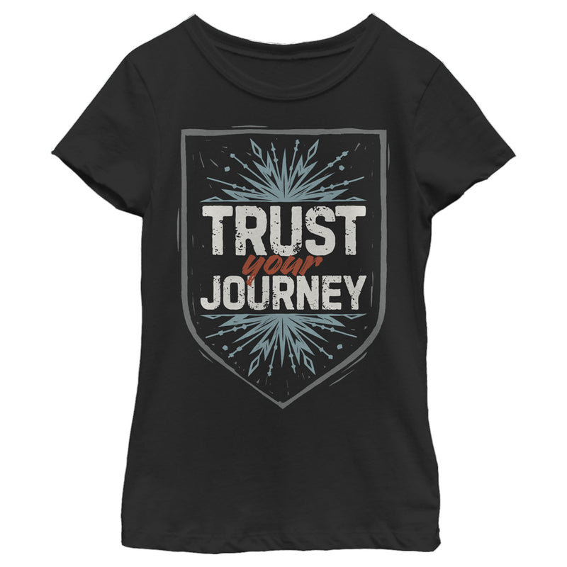 Girl's Frozen 2 Trust Your Journey Crest T-Shirt