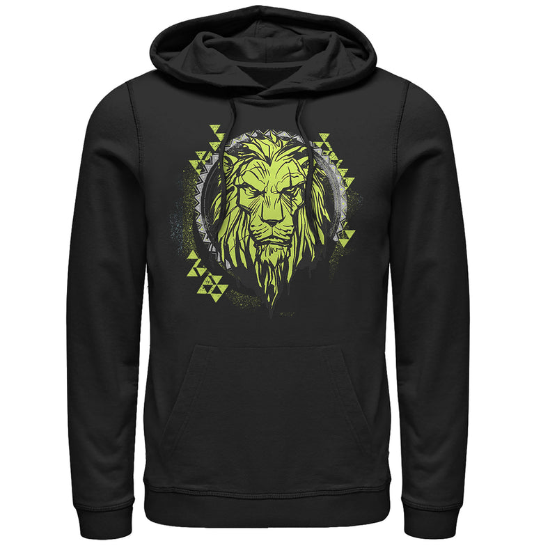 Men's Lion King Geometric Scar Emblem Pull Over Hoodie